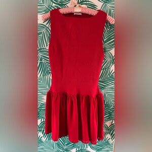 Meshki scuba jersey red knit mini dress sz M
